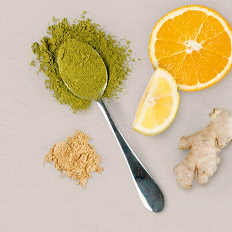 Суміш із зеленого чаю матча, імбиром та цитрусом