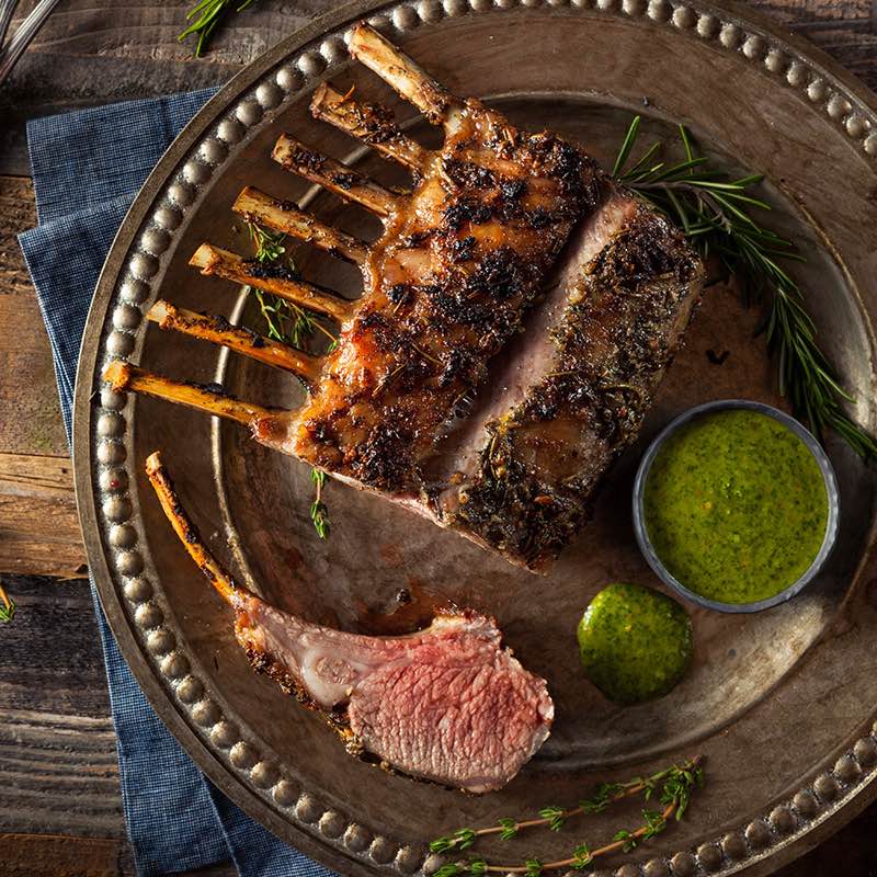 Запечена баранина з мятою та розмарином