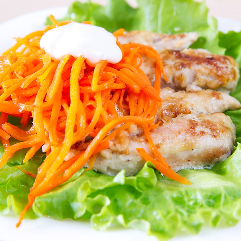 Салат з моркви по корейськи та курки
