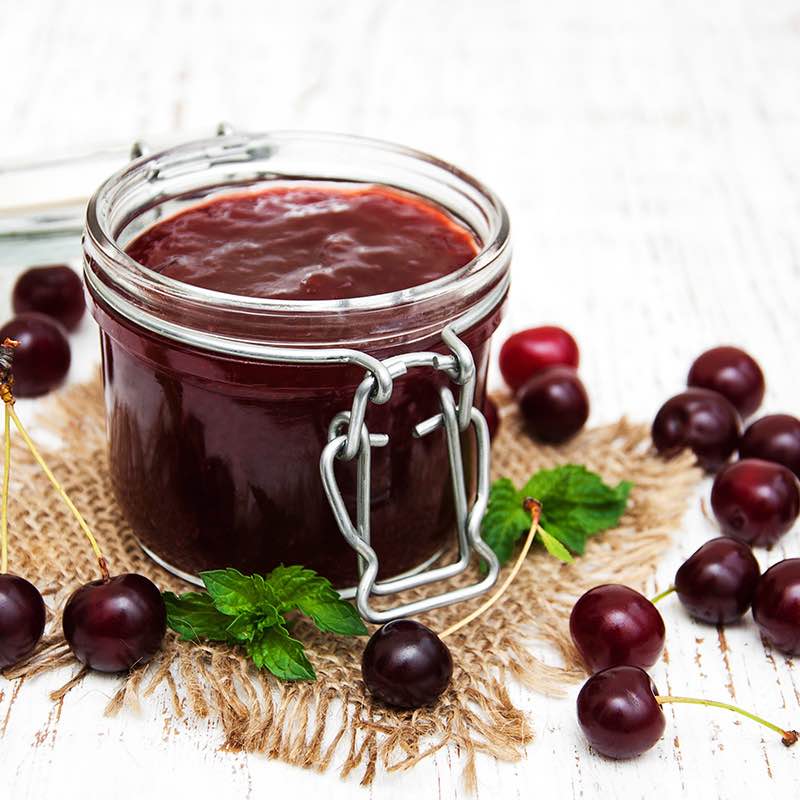Вишневе варення з мятою