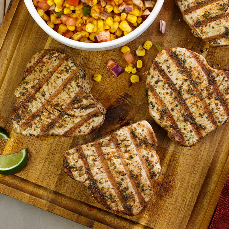 Стейк з тунця на грилі