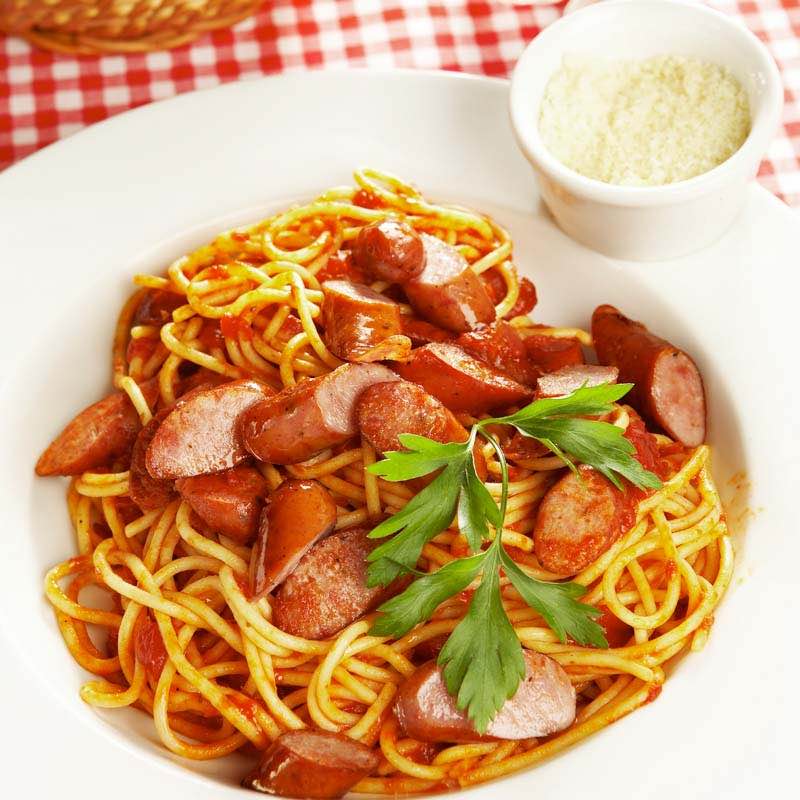 Паста з сосисками