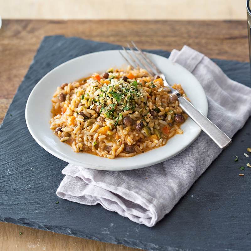 Рис з карибським кокосом та голубиним горохом