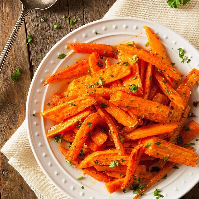 Смажена Морква з кумином зирою і білим вином