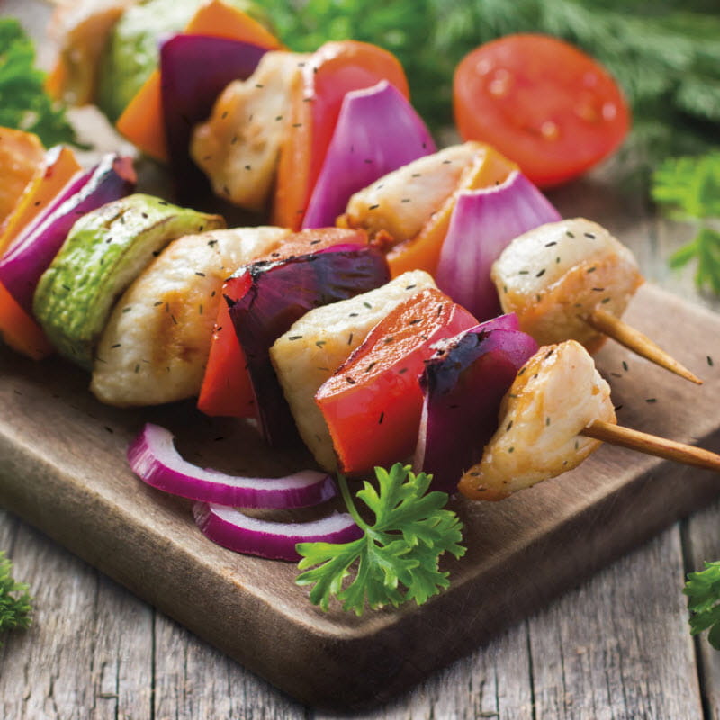 Шашлик з курки на вугіллі