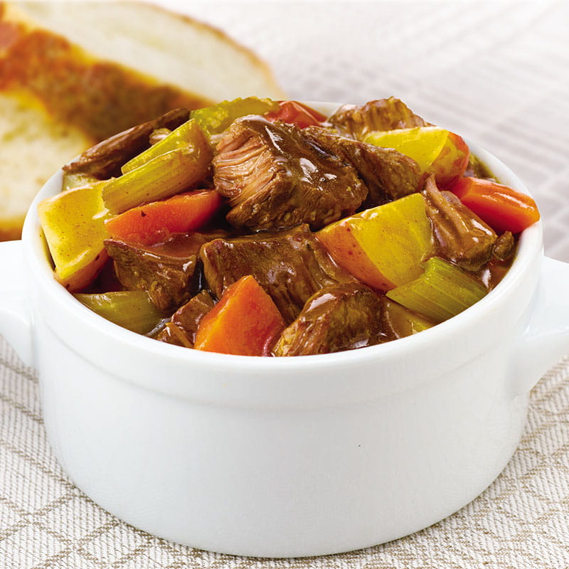 Тушена картопля з м ясом