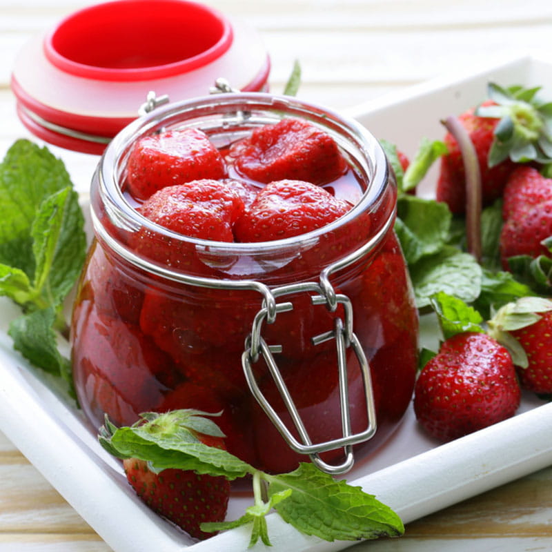 Полуничне варення з лимоном і мятою